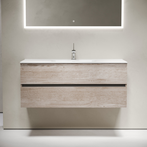 Тумба под раковину Sancos Urban UR120-1EG 120х50 подвесная цвет коричневый - фото 3